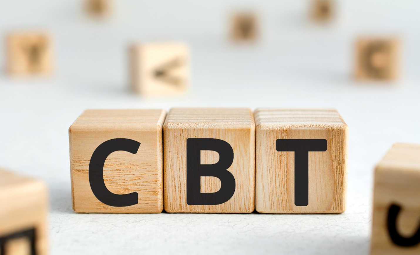 Blocks with the letters CBT